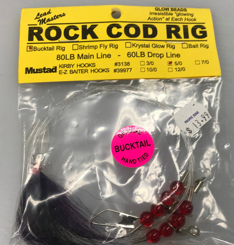 Lead Master Rock Cod Rig Bucktail 5/0