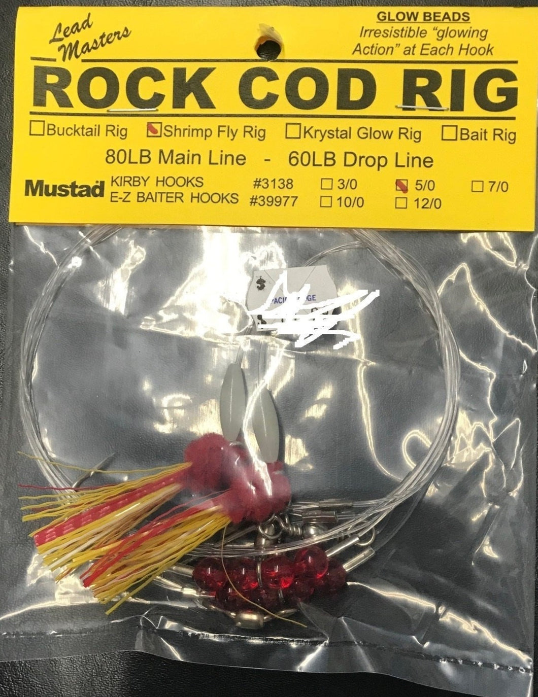 Lead Master Rock Cod Shrimp Fly Rig 5/0 – Pacific Edge Tackle