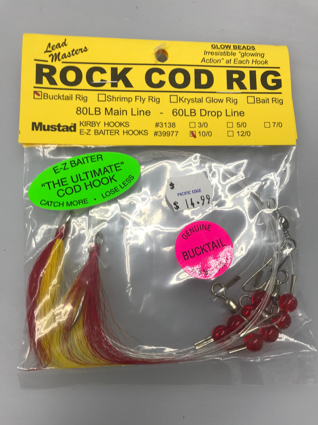 Lead Master Rock Cod Rig Bucktail 10/0 – Pacific Edge Tackle